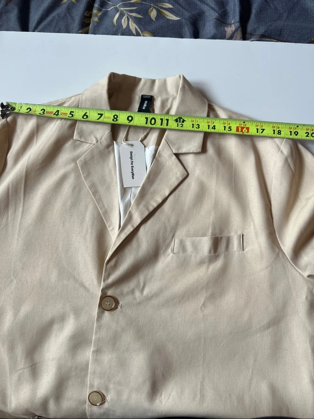 Linen Cream Single-Breasted Relaxed Blazer - Ouka